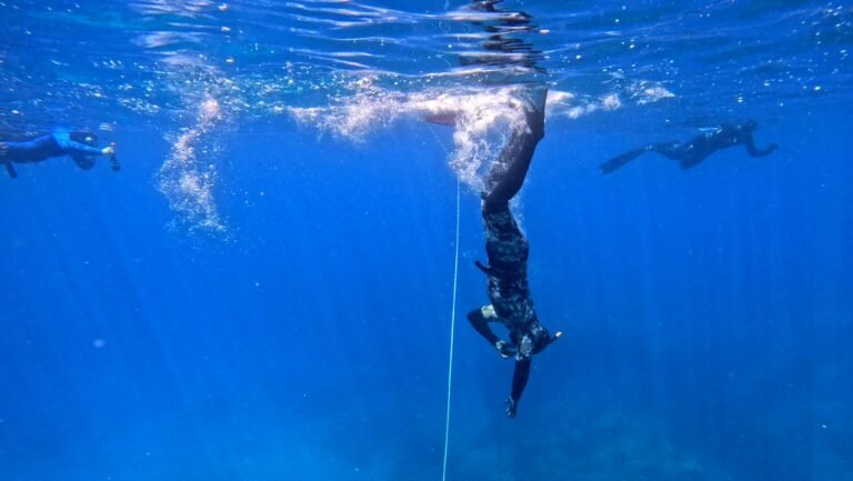 The glide after the duck dive