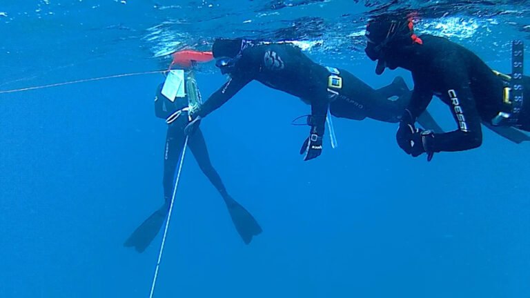 The buddy system before the dive